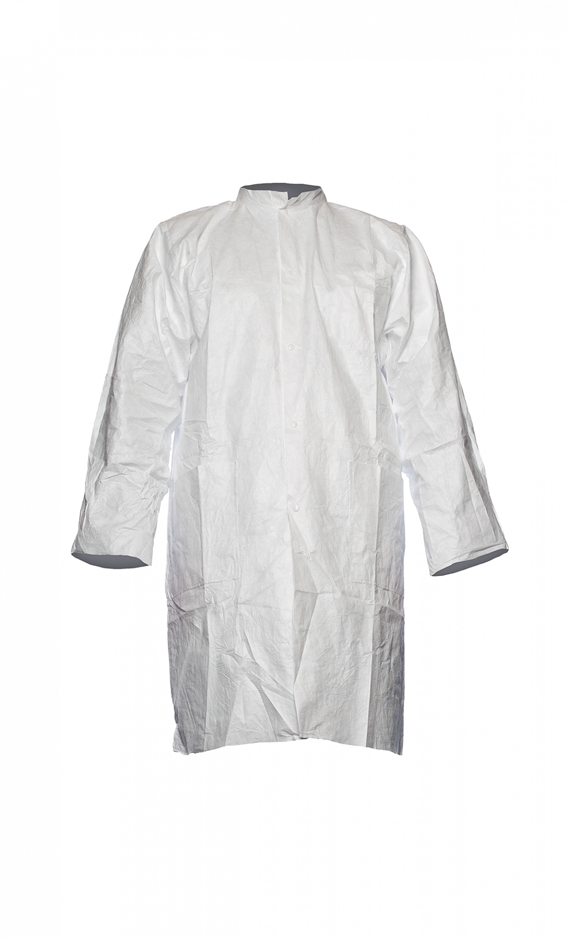 Camice Tyvek con bottoni a pressione bianco M/L