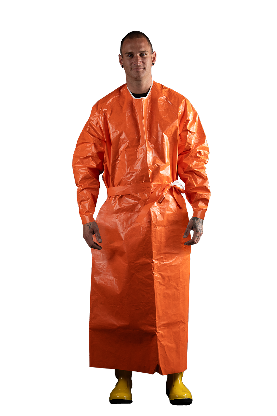 Blouse chirurgicale Tychem F D orange M/L (120 cm / 145 cm)